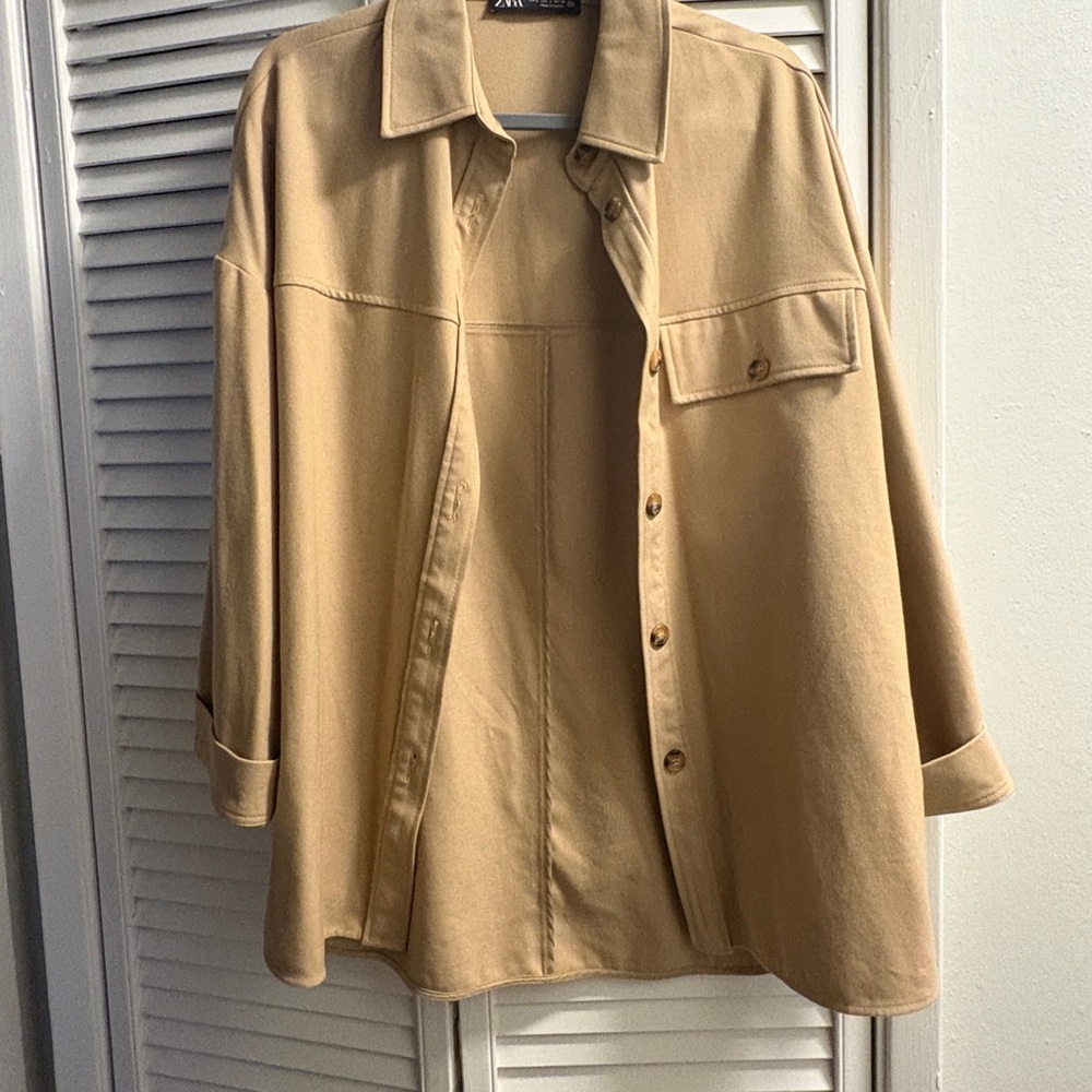 Zara button-Up Shirt Jacket